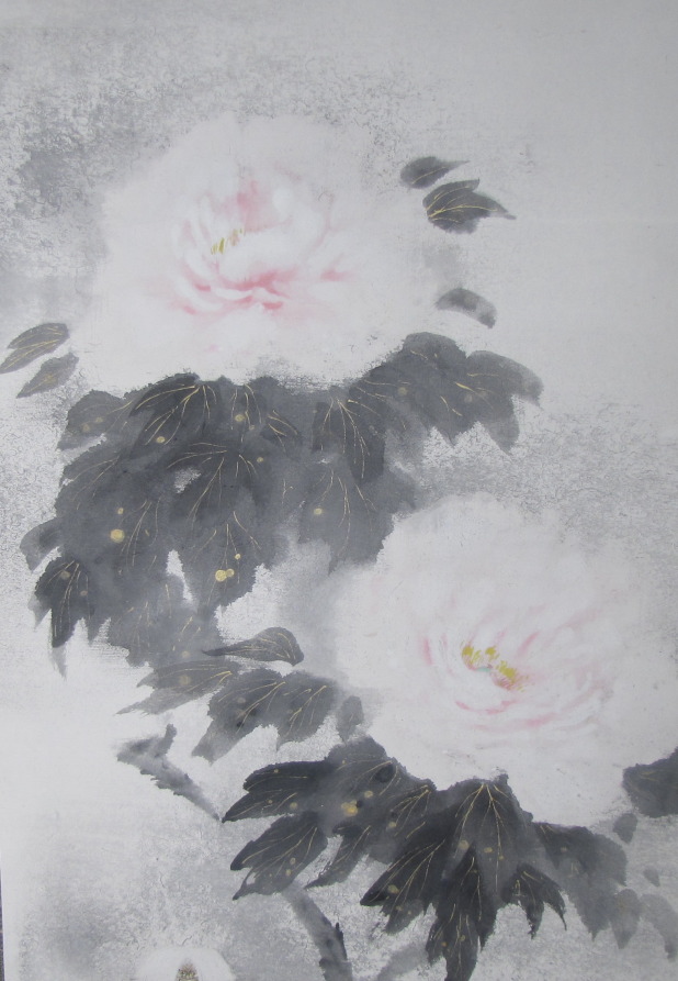 三宅凰白画 石橋 菅沼清峯堂 古美術 掛け軸日本画額表装