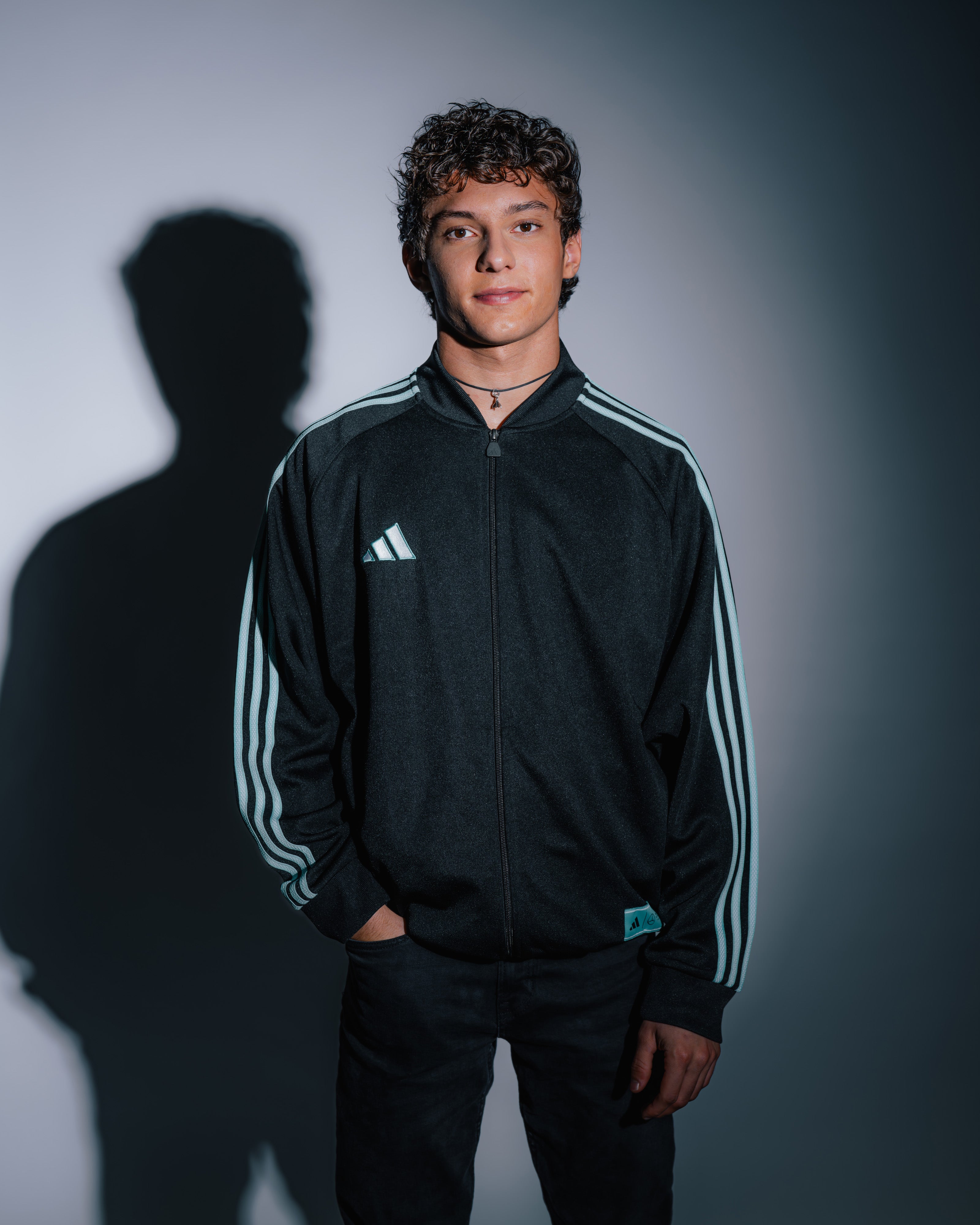 Mens Las Vegas Track Top Black/Teal | Official Mercedes-AMG