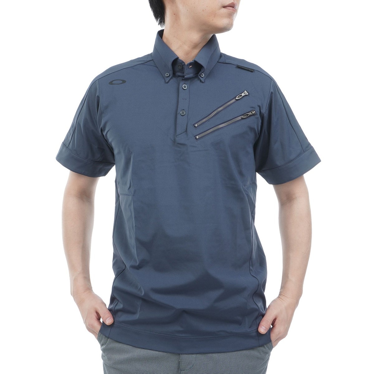 スカル クールストレッチ クルー半袖ポロシャツ(半袖シャツ