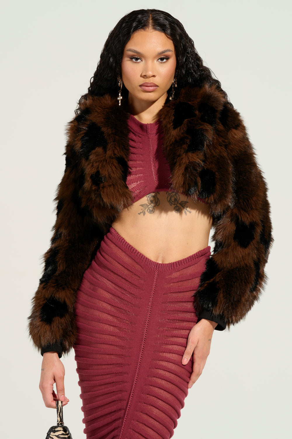 AUSTIN CROPPED FAUX FUR JACKET – AKIRA