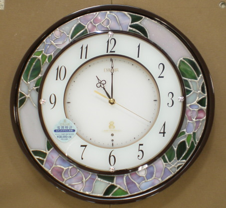 掛け時計/クイーンエリザベス2－電波掛け時計（ステンドグラス
