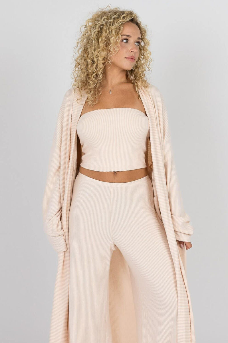 Yacht Club Tube Top Cardigan Pant Set Bellini – The Foxy Kind
