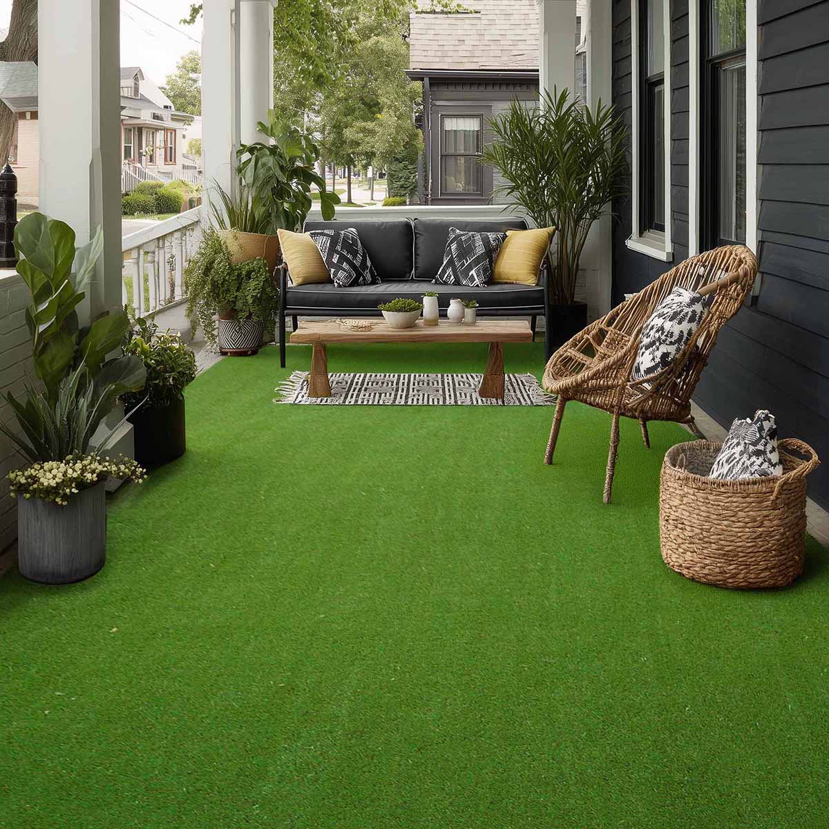 TheLAShop Artificial Grass for Patio, Deck, Porch (3/8