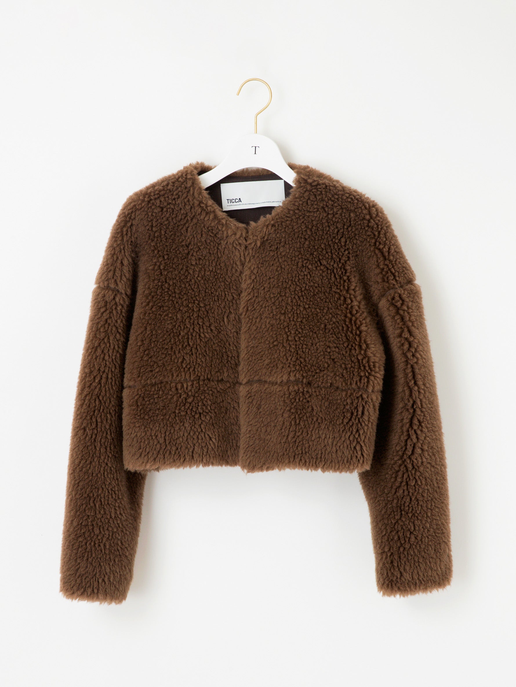 ウールファーショートコート/TBCA-041