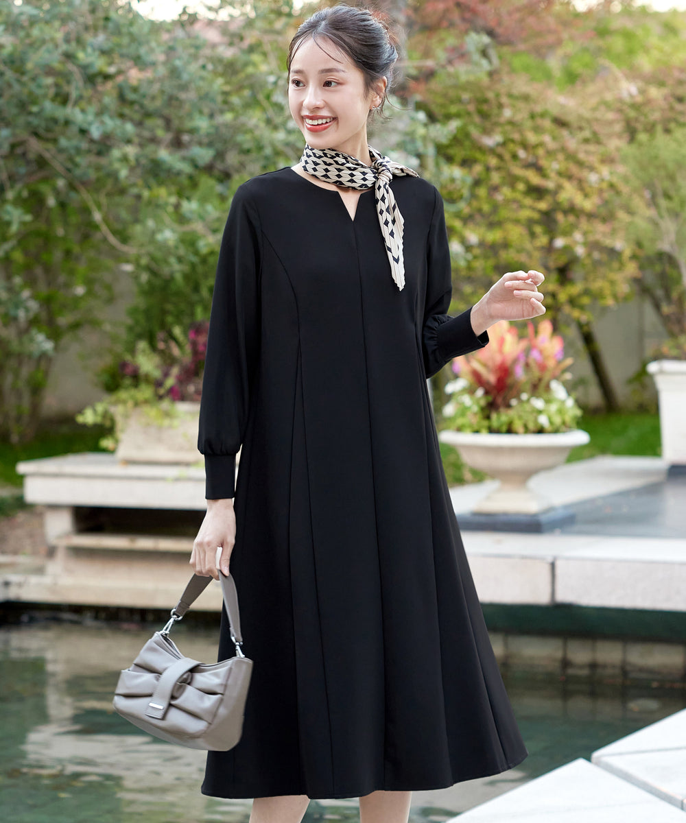 ストレッチジョーゼット】 シフォン袖ワンピース – Tiaclasse