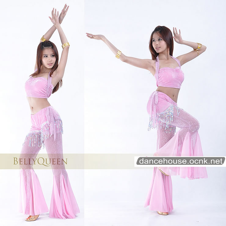 ベリーダンスセットアップ005--「全9色」 ベリーダンス 2点セット