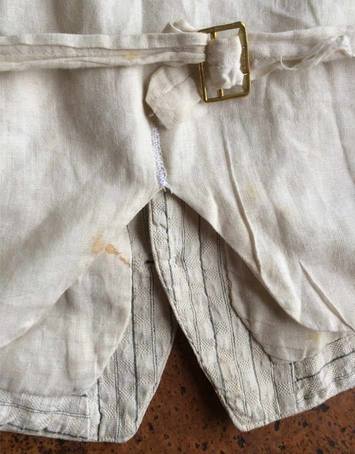 Vintage / 20's France / Linen Stripe Gilet