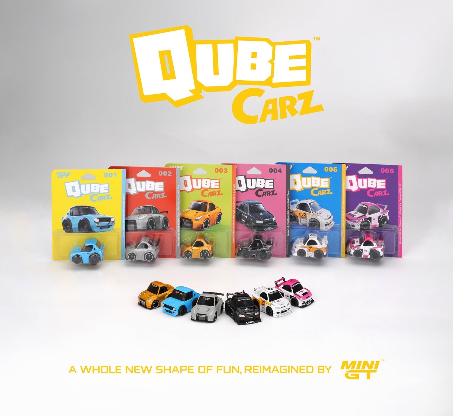 Mini GT - Set of 6 QUBE Carz Series Models – 1-64 Specialist