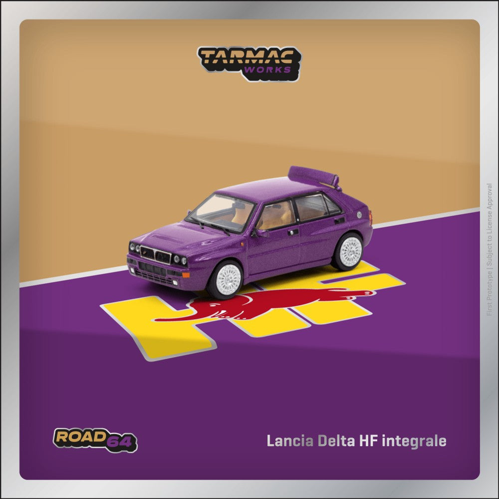 Tarmac Works - Lancia Delta HF Integrale Purple - 1/64 Scale T64R