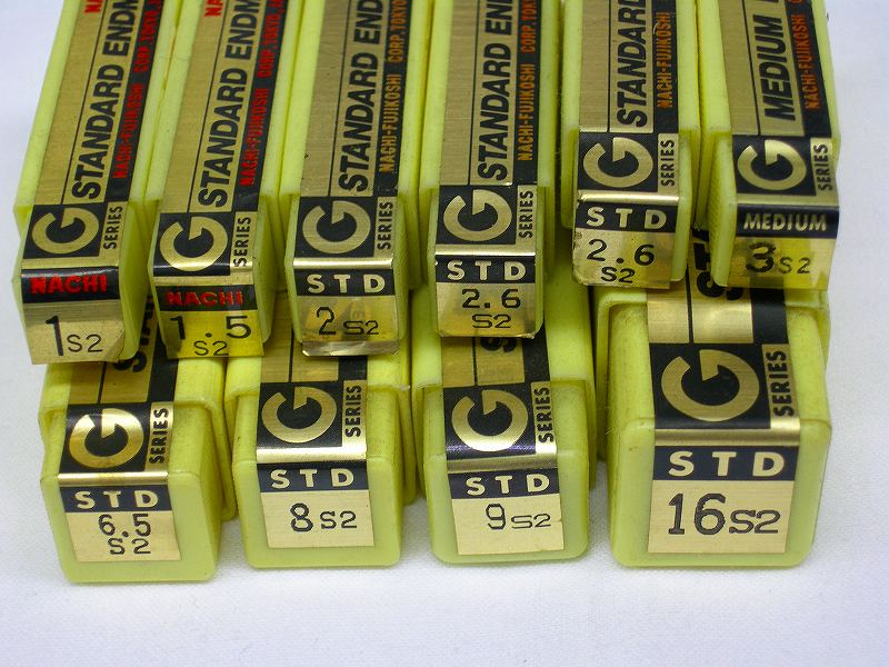 NACHI STD ・S2 ф2,5 (2枚刃) 8本 エンドミル NACHI STD ・S2 ф2,5