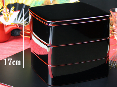 三段重箱溜内朱六寸