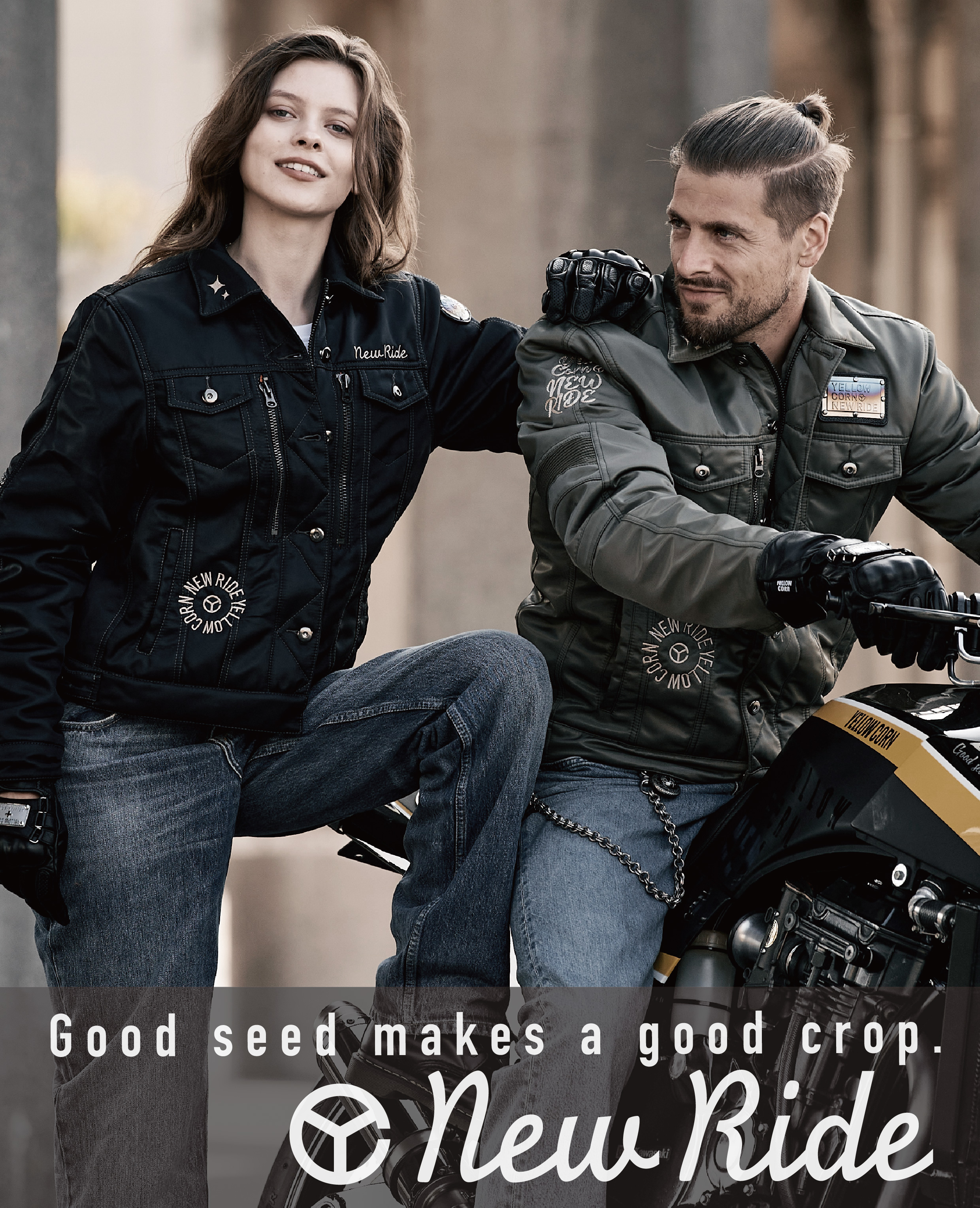 3Lサイズ！】YELLOW CORN バイクジャケット バイカー