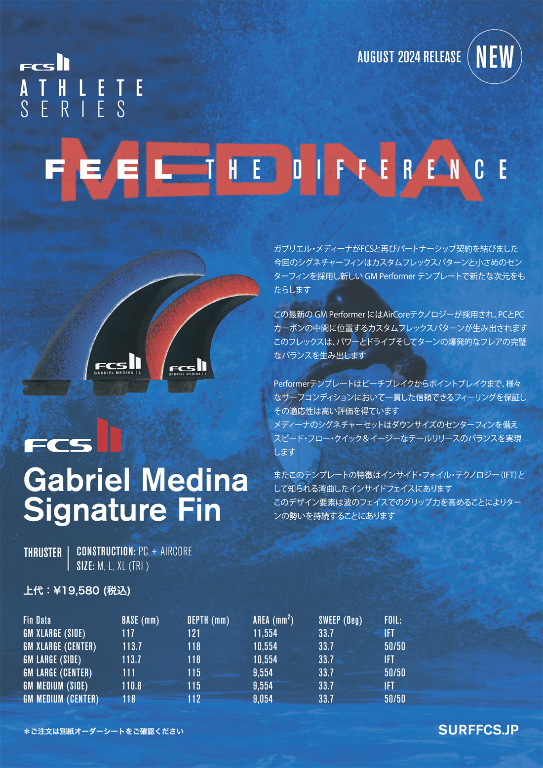 FCS2フィン Gabriel Medina（ガブリエル・メディーナ）シグネーチャー