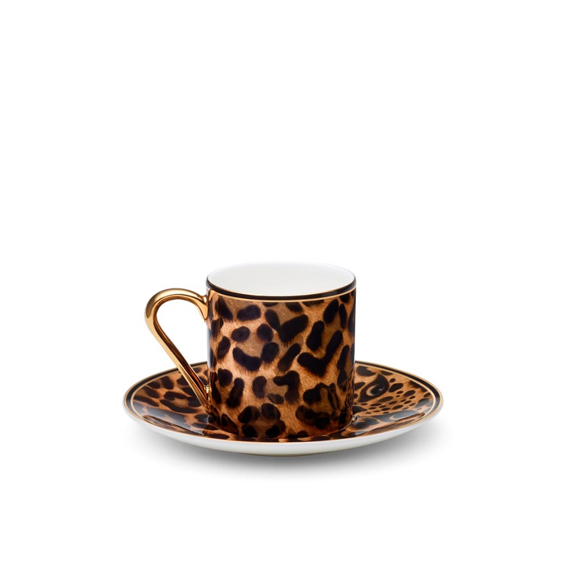 レオパード エスプレッソ カップ＆ソーサー – Asprey London