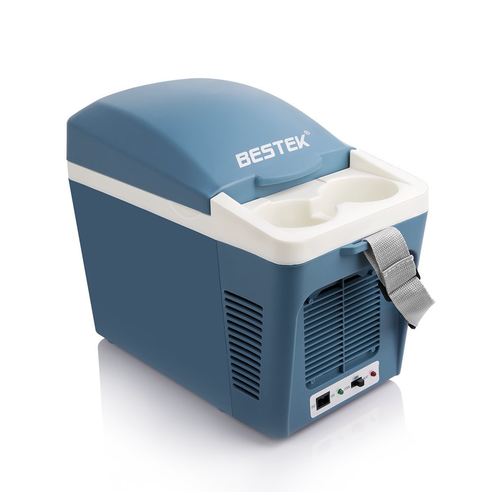 BESTEK 冷温庫 車載用 ドリンクホルダー付き 小型でポータブル 7L