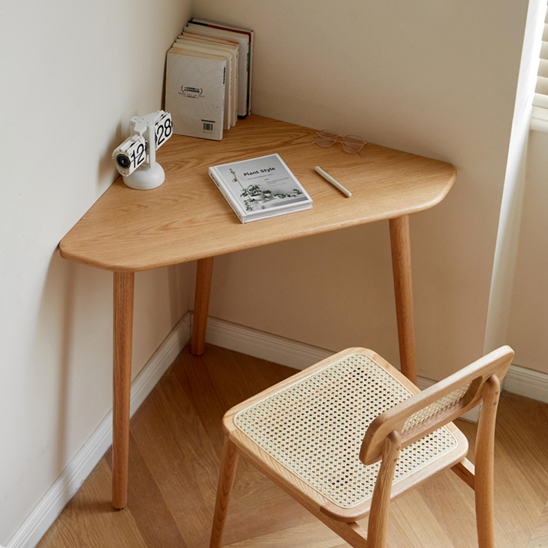 コーナーデスク テーブル オーク材仕上げ hmo-1985