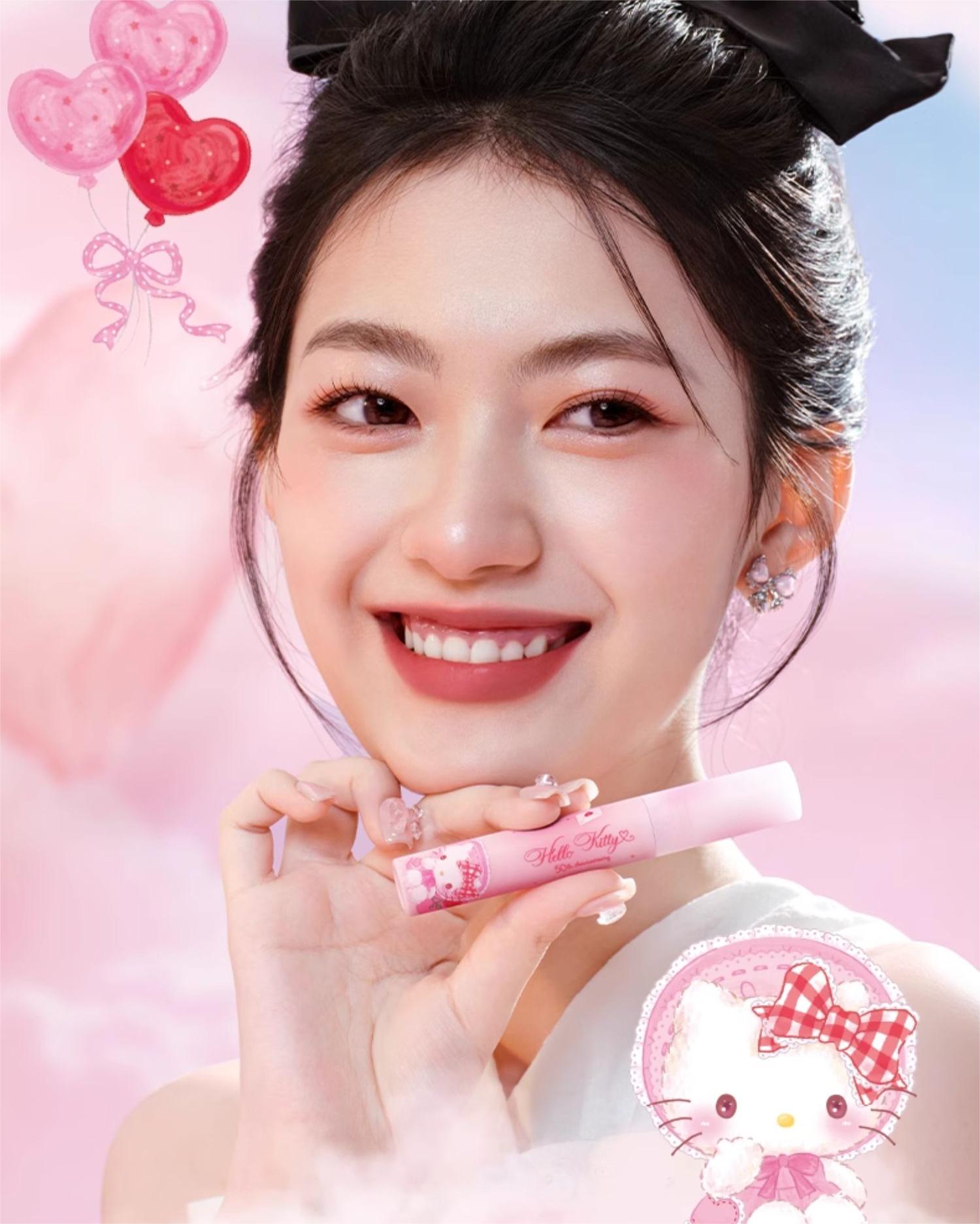 Pink Bear x Hello Kitty Water Mist Lip Gloss 2g 皮可熊HelloKitty