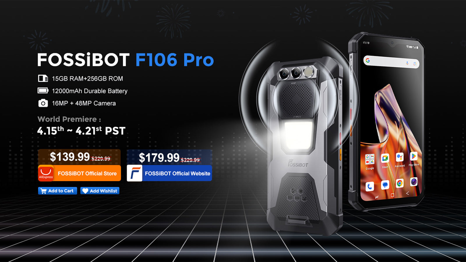 FOSSiBOT F106 Pro Debut: Global First Rugged Phone Combining Ample Cam