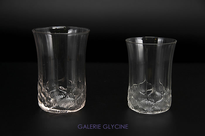 ペア 2つセット ルネ ラリック ペーパーウェイト ガラス細工 アネモネ