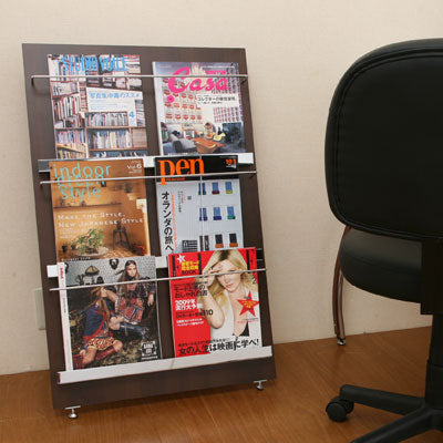 ウッドマガジンラック 3段ワイド 本棚 ラック マガジンラック おしゃれ