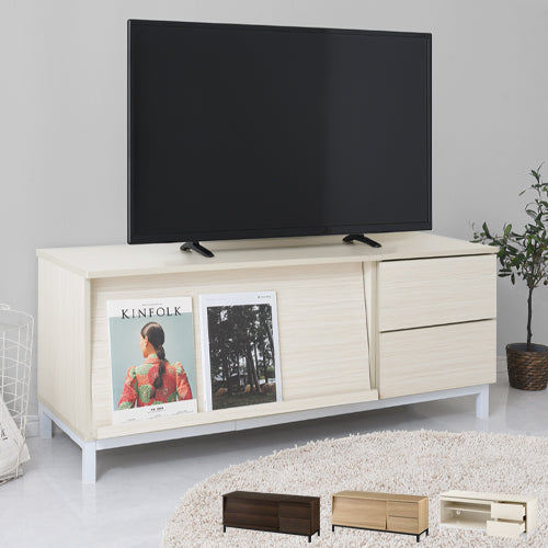 幅120cm ] フラップ扉付きテレビ台 テレビ台 ロータイプ おしゃれ ぼん