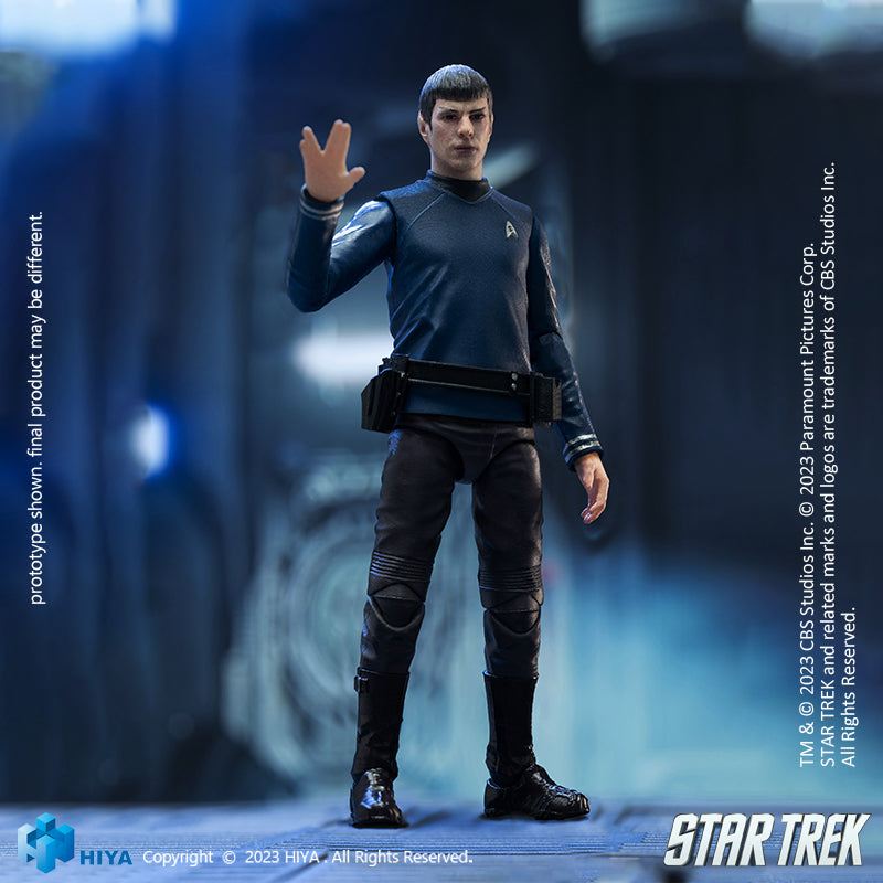 HIYA Exquisite Mini Series 1/18 Scale 4 Inch STAR TREK 2009 Spock Acti