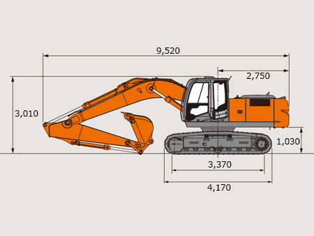 建設機械リース バックホー ZX200