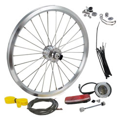 CYCLETECH-IKD : BROMPTON Front Hub Dynamo Set SV8 Silver