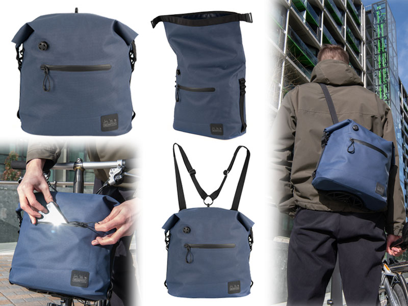CYCLETECH-IKD : BROMPTON Roll Top Waterproof Bag 9L Navy