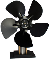 薪ストーブの高熱で回転するエコファンです。電気は不要です。電気不要