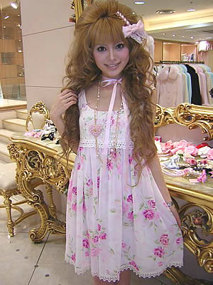 Jesusdiamanteぼかしバラヒョウ柄お嫁ワンピ38ピンク姫ギャルリズリサ