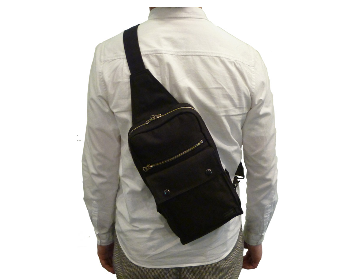 吉田カバン PORTER SMOKY/ポータースモーキー 縦型 ボディバッグ[592