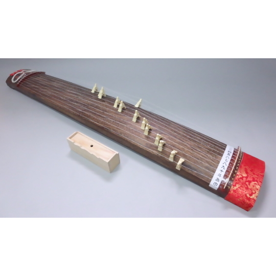 お琴 箏 13弦 オレンジ装飾 和楽器 木製 送料込み お琴 箏 13弦
