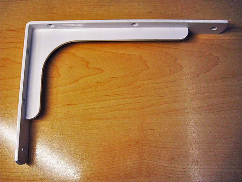 ホワイト 補強プレート付棚受（重量用） YQ-42