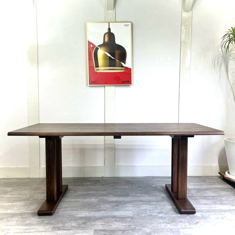 ナガノインテリア ダイニングテーブル オーク無垢材 国産 中古 福岡