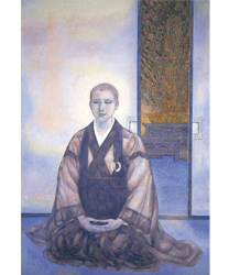 日展出品作白鳥映雪