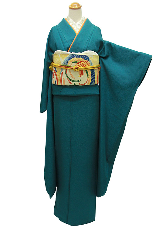 RF-167無地青系（縹色）振袖 それいゆ振袖レンタル