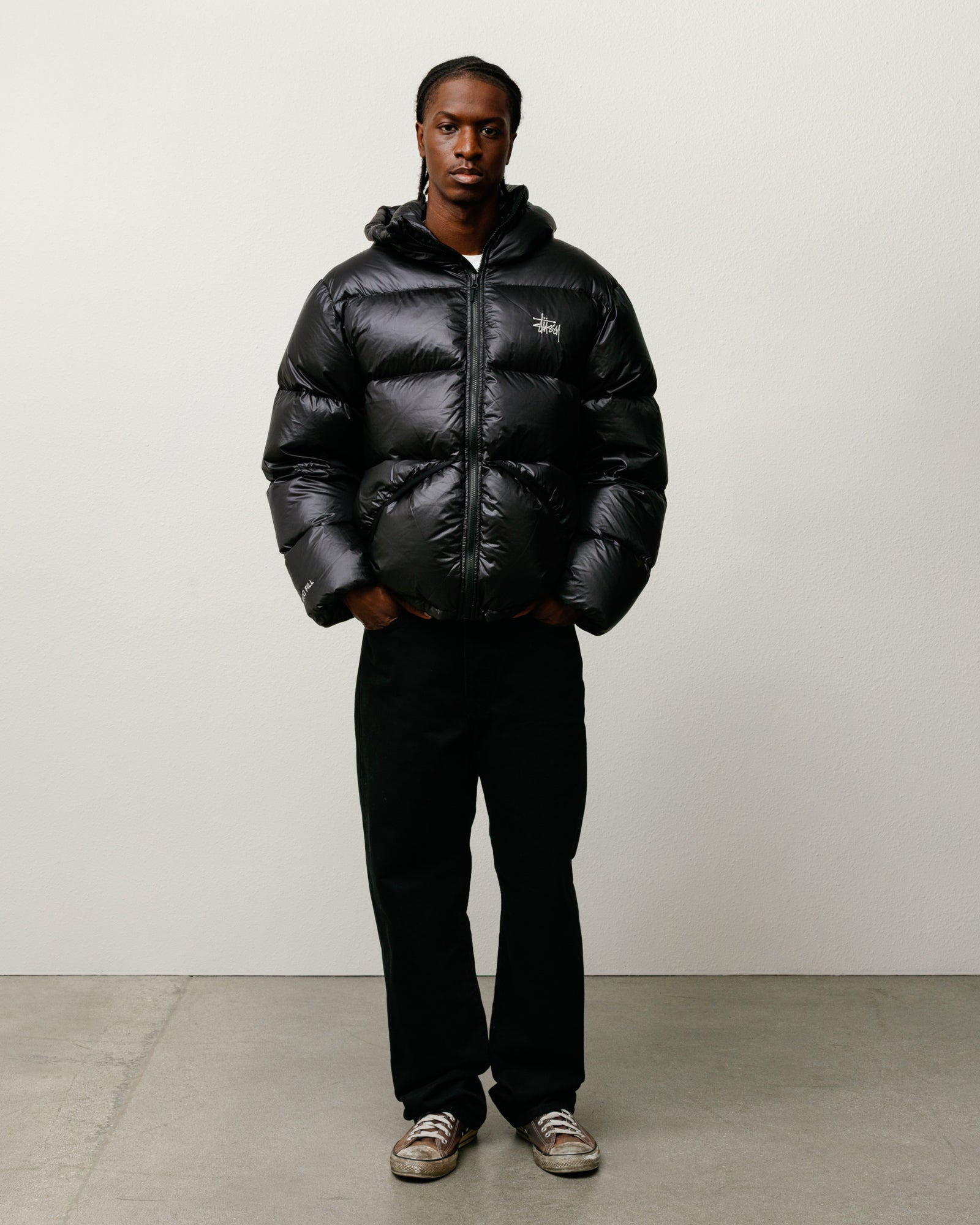 Micro Ripstop Down Parka – Jet Black | Outerwear | Stüssy