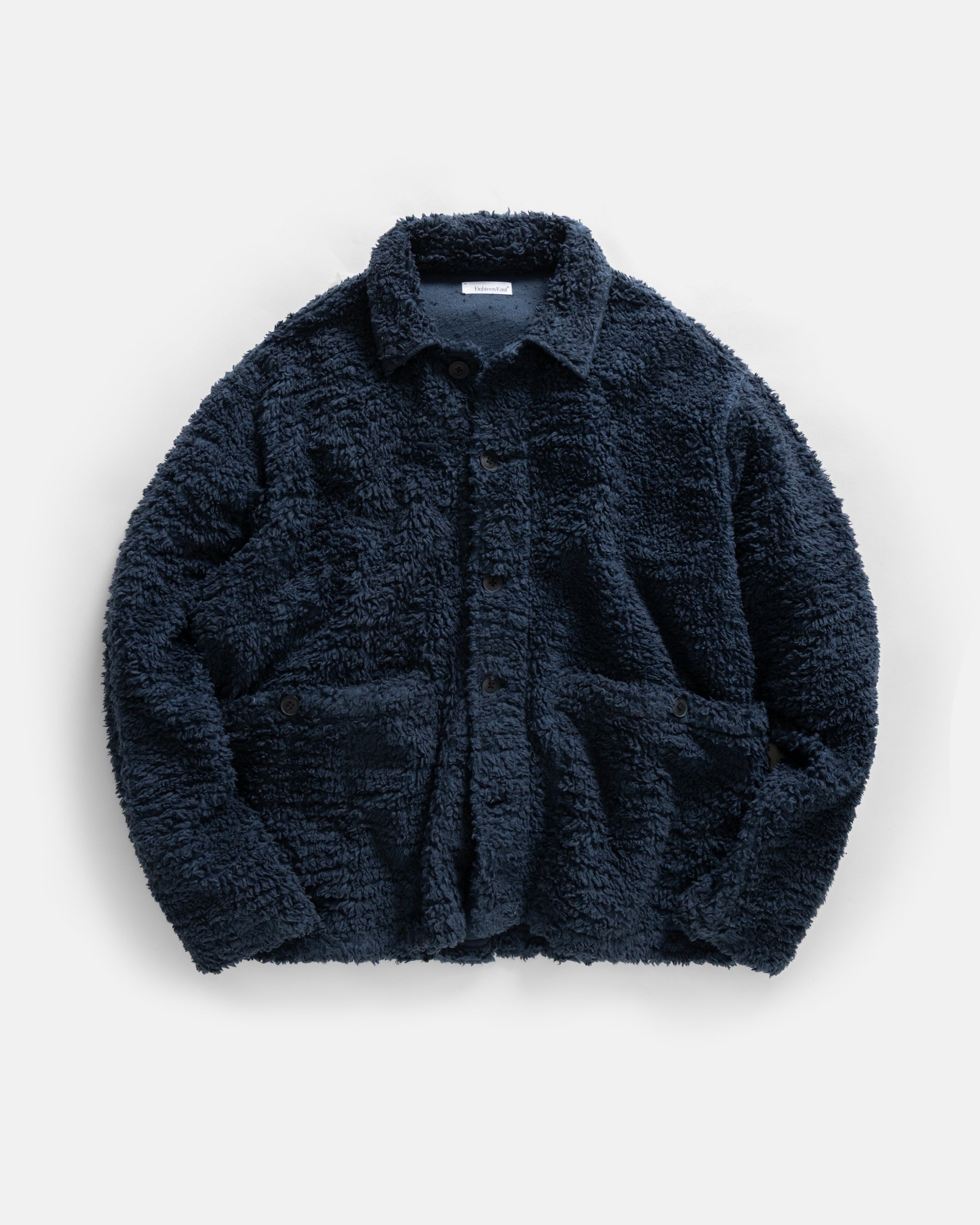 JOSEPH COACH'S JACKET - NAVY ORGANIC COTTON SHERPA – 18 East