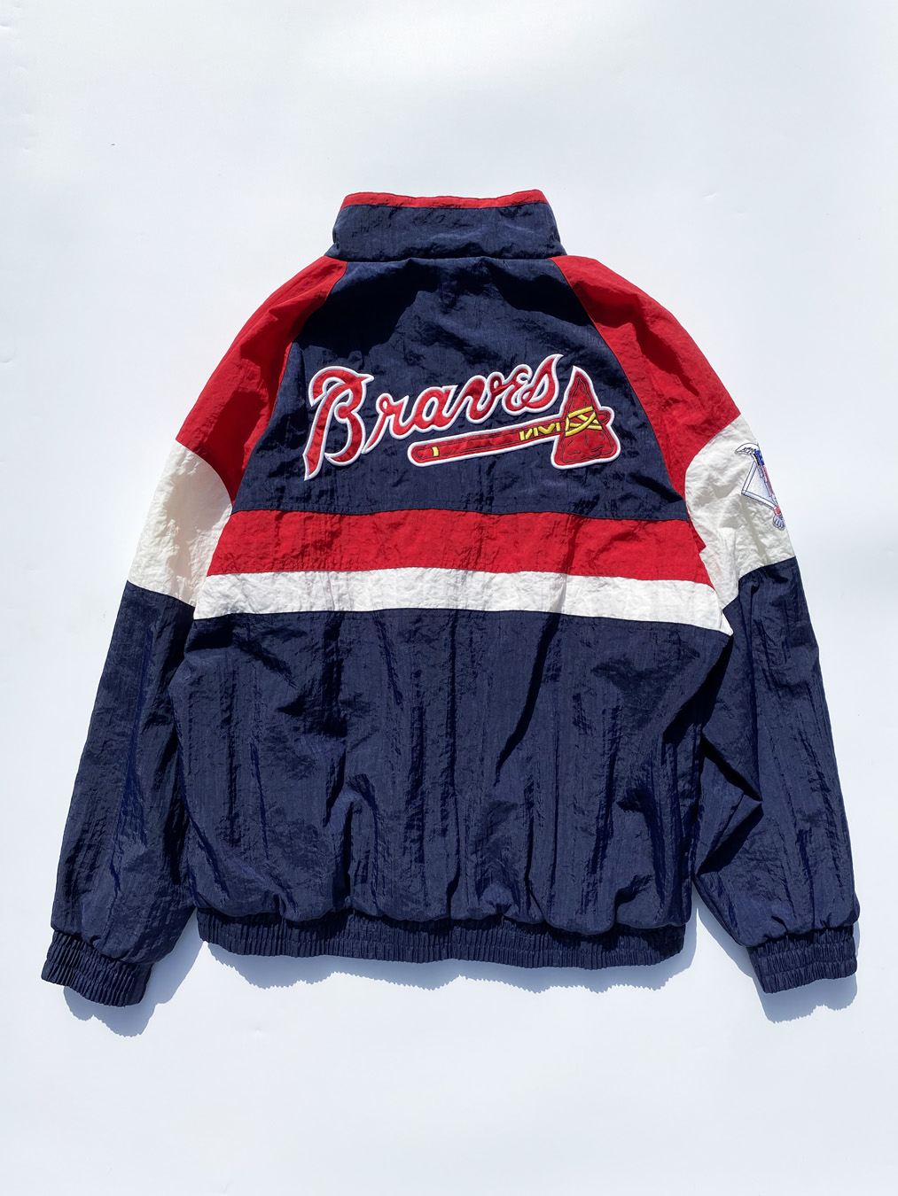 90s Atlanta Braves APEX Zip Windbreaker Large - 5 Star Vintage