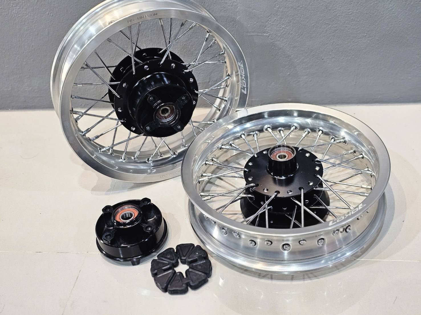 8ft-MONKEY GROM DAX Spoke Silver Wheel Set (FR ABS対応) （税別