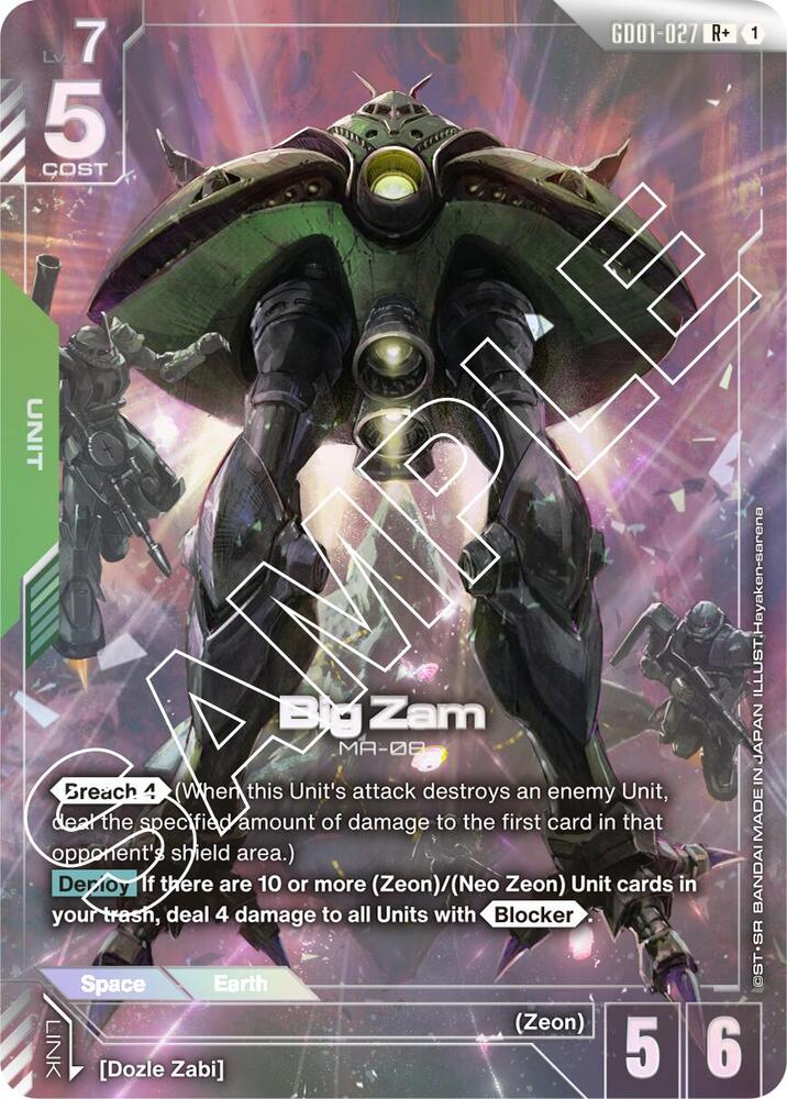 Big Zam (R+) - Newtype Rising - Gundam Card Game - TCGplayer.com