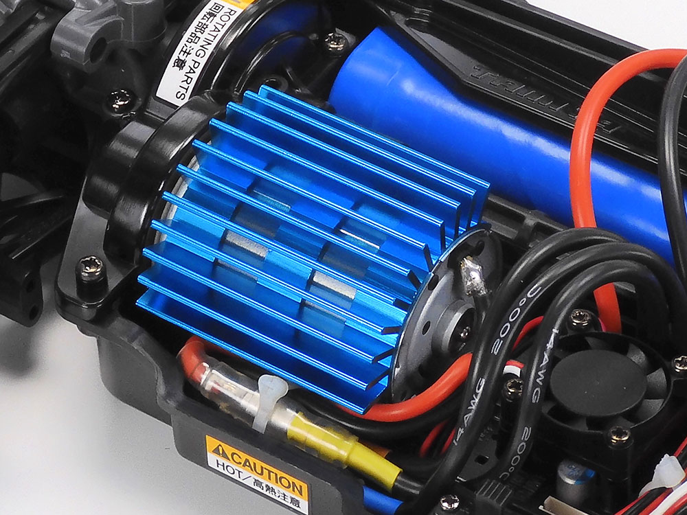 タミヤ TT-02D ドリフトスペック カスタムシャーシ メカレス 青アルミ