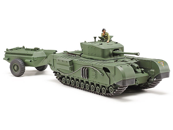 1/48 イギリス戦車 チャーチルMk.VII クロコダイル: スケールモデル