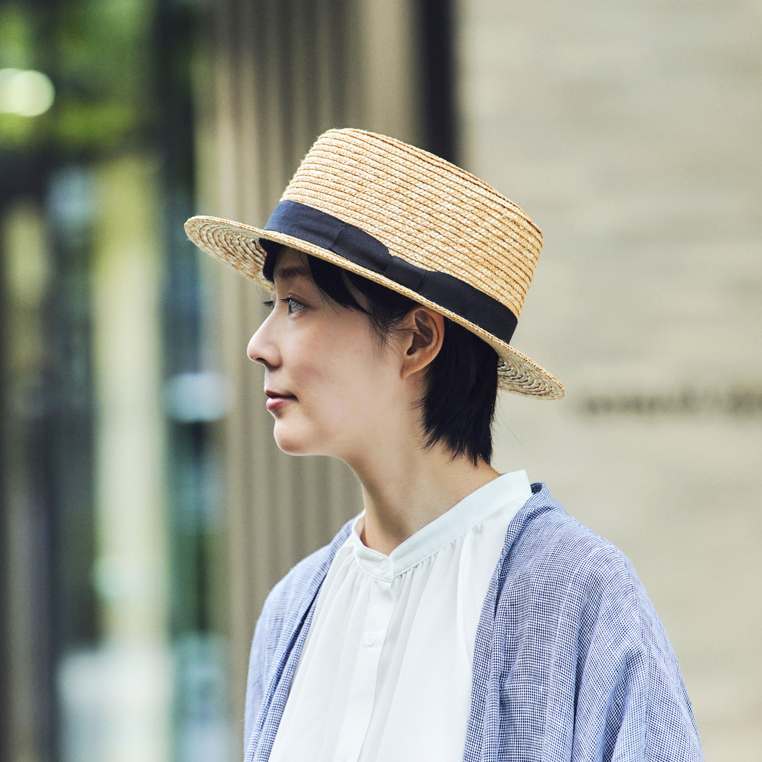 田中帽子店Karima（カリマ）ポークパイ型 つば広ハット 57.5cm 婦人用