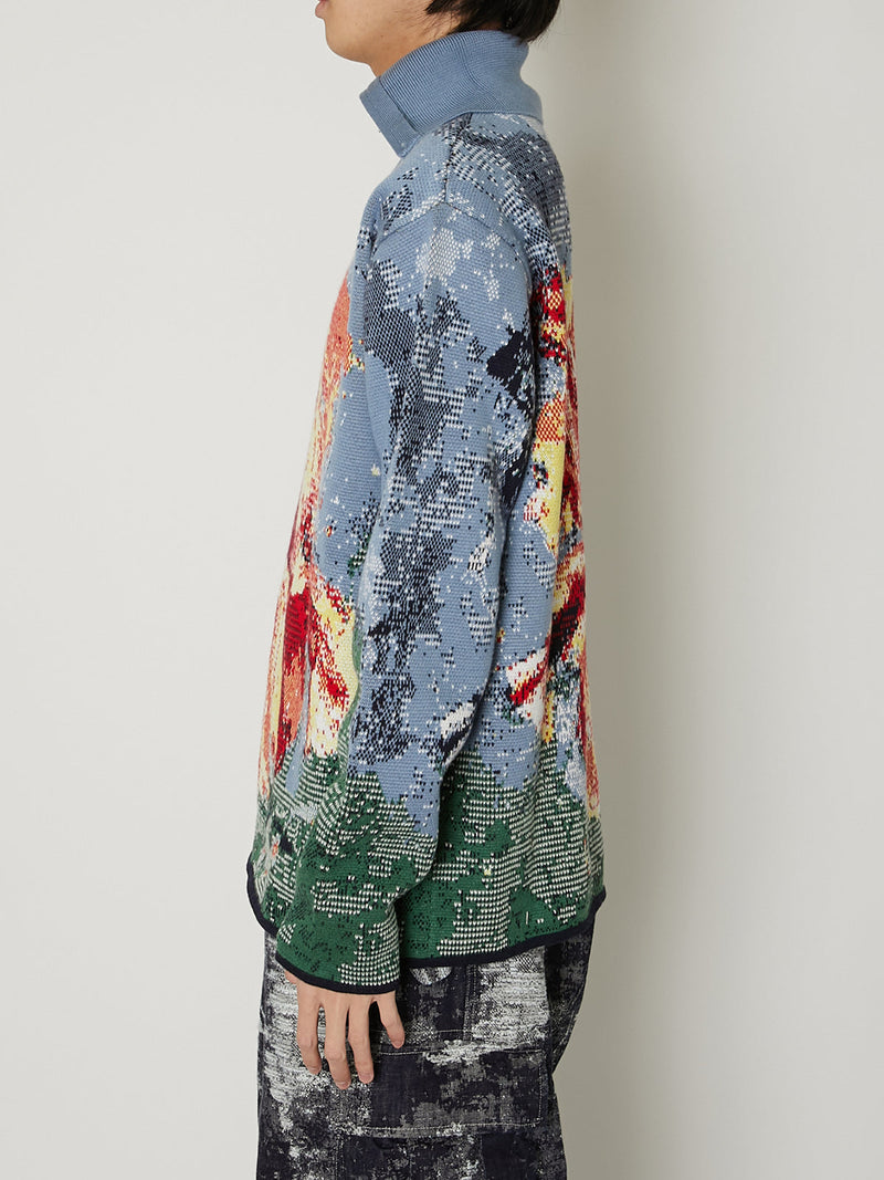 JACQUARD ZIP UP KNIT – TAAKK