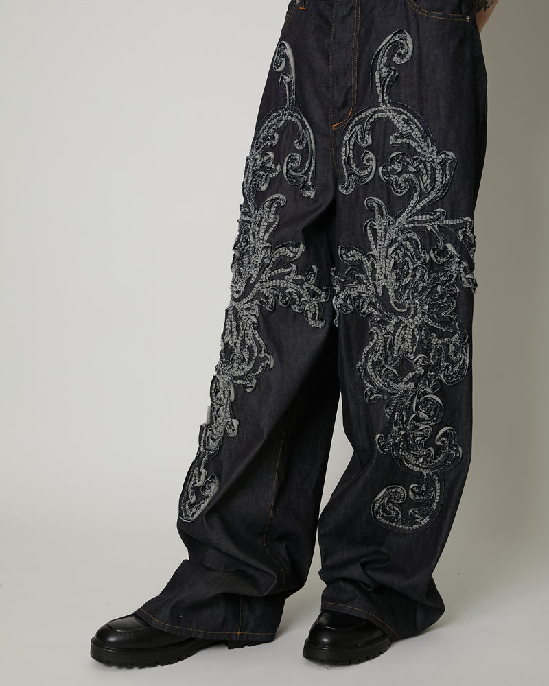 SCULPTURE DENIM WIDE PANTS – TAAKK