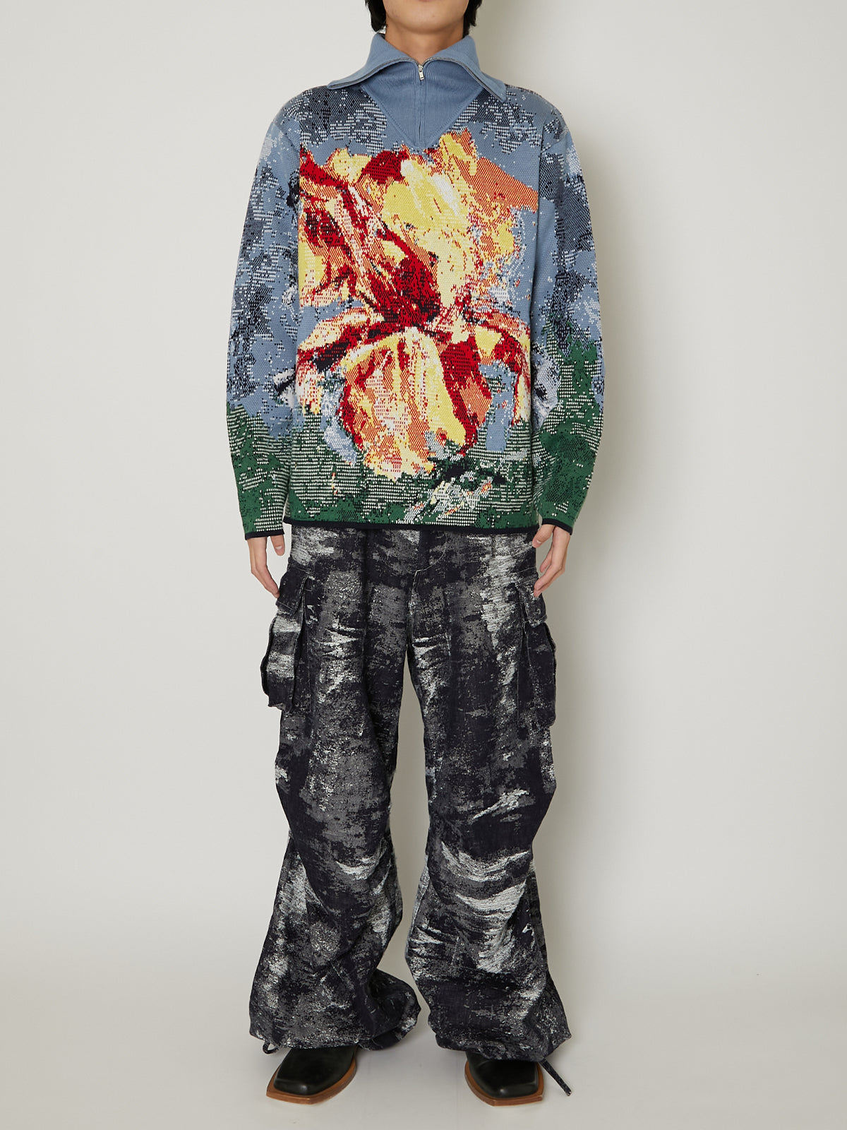 JACQUARD ZIP UP KNIT – TAAKK