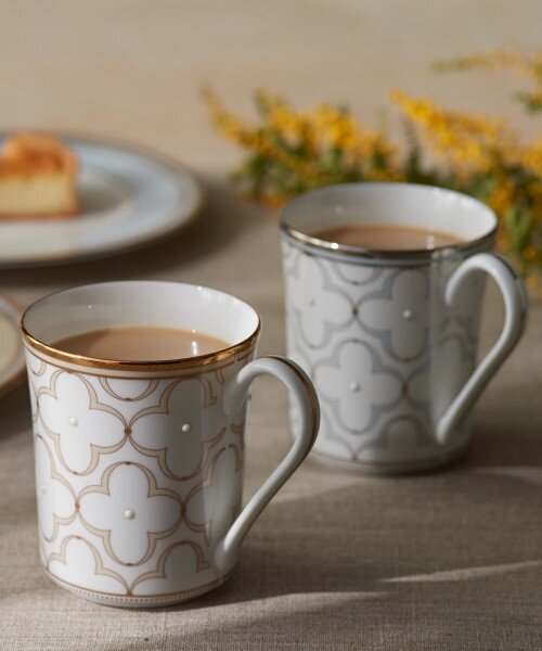 トレフォリオゴールド&プラチナ カップ&ソーサーペア (色変り