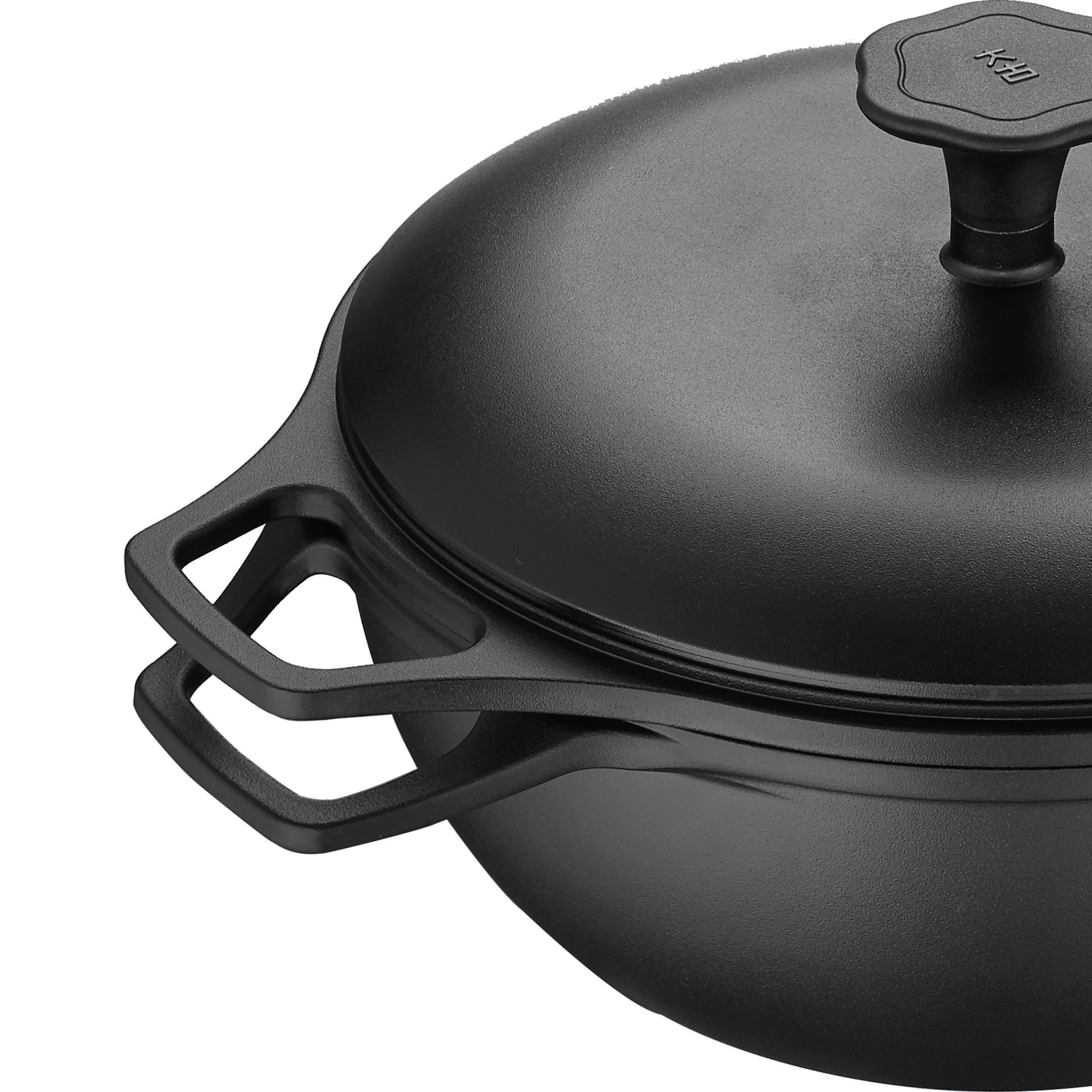 taku 両手火鍋 鉄鍋 セット 2.8L 22cm 鉄なべ 卓上鍋 ごはん鍋 IH対応